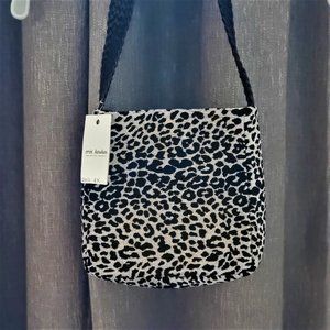 NWT Artisan Erin Kaukas animal print chenille tote